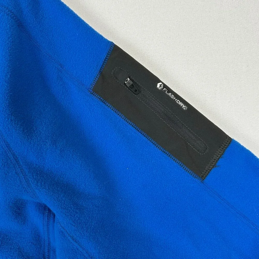 The North Face Flashdry Sweater 1/4 Zip‎ Fleece Pullover Sweatshirt Blue